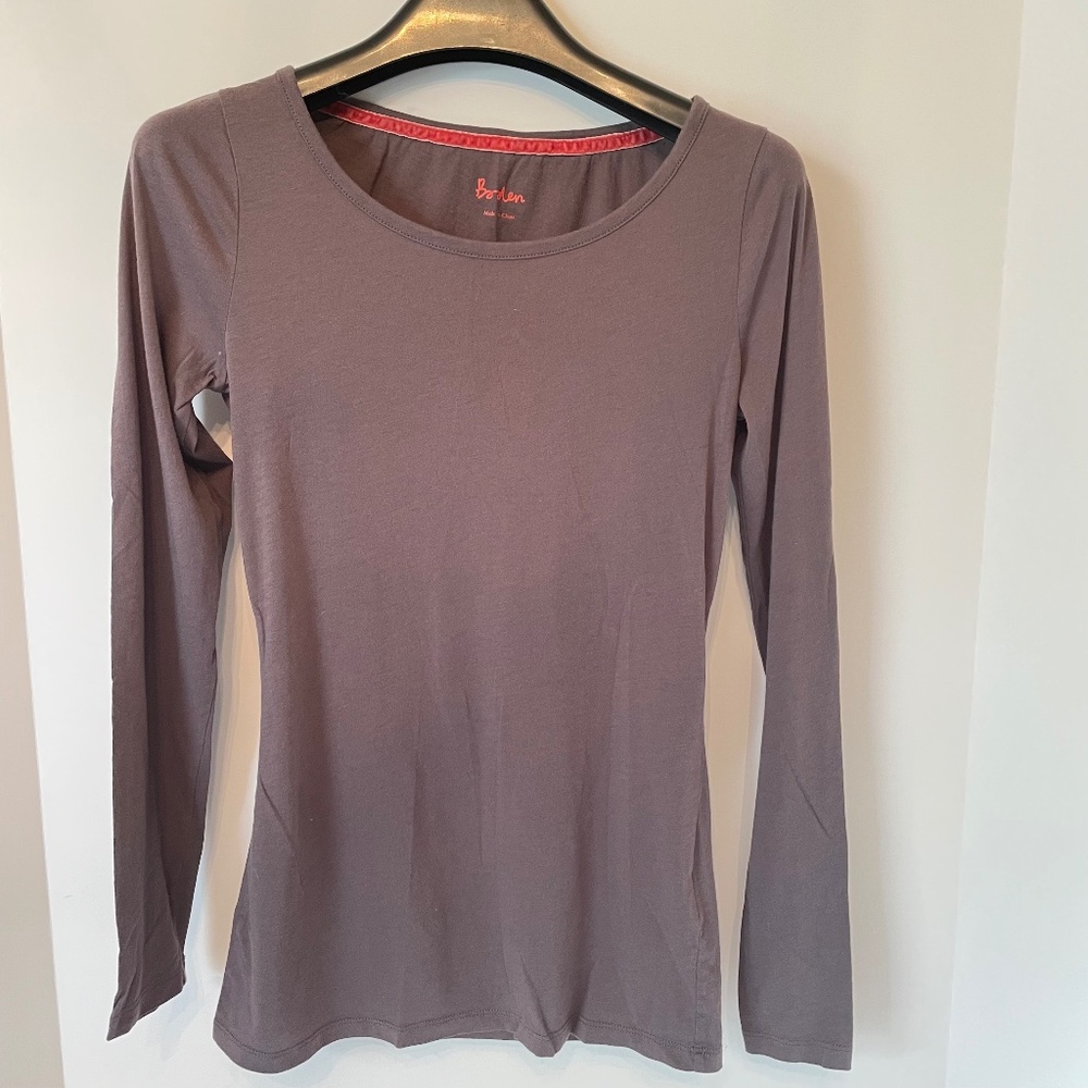 Boden Lightweight Tee Pewter Gray 2 Cotton